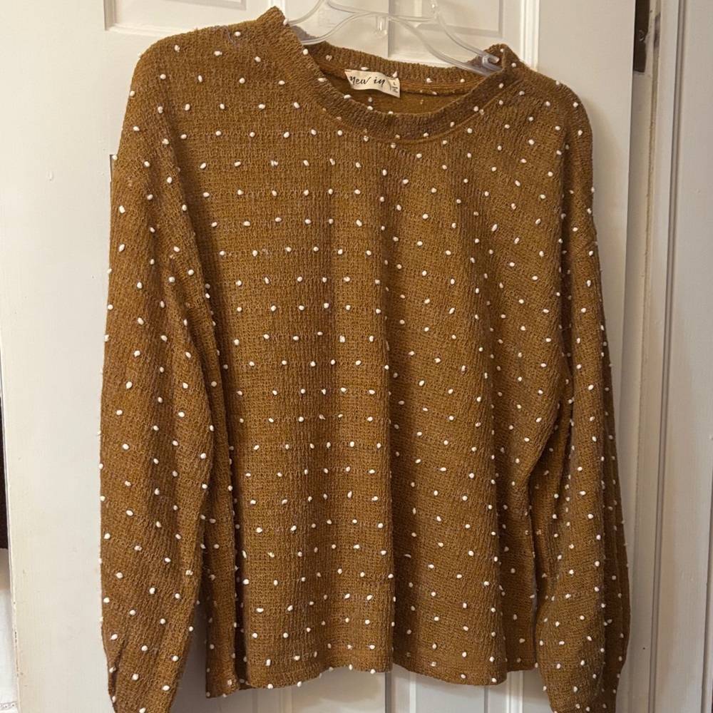 Brown Polka Dot Sweater
